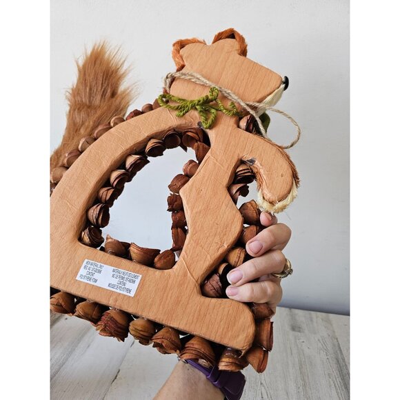 Pier 1 hanging squirrel curl wood sisal bottle brush for fall animal unique larg - Picture 8 of 9